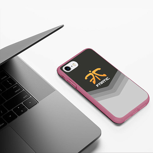 Чехол iPhone 7/8 матовый Fnatic Uniform / 3D-Малиновый – фото 3