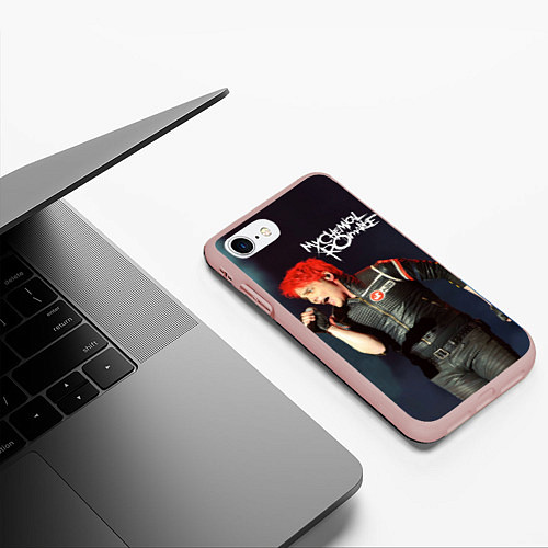 Чехол iPhone 7/8 матовый Gerard Way / 3D-Светло-розовый – фото 3