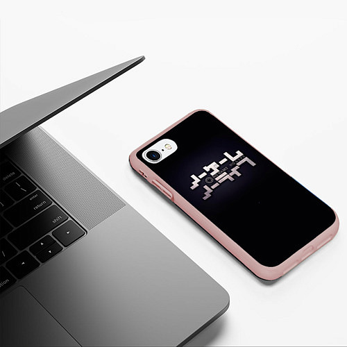 Чехол iPhone 7/8 матовый No Game No Life лого / 3D-Светло-розовый – фото 3