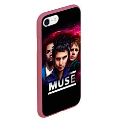 Чехол iPhone 7/8 матовый Muse Band, цвет: 3D-малиновый — фото 2