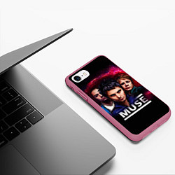 Чехол iPhone 7/8 матовый Muse Band, цвет: 3D-малиновый — фото 2