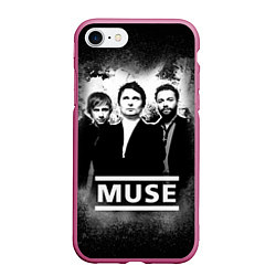 Чехол iPhone 7/8 матовый Muse, цвет: 3D-малиновый