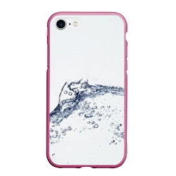 Чехол iPhone 7/8 матовый Белая вода, цвет: 3D-малиновый