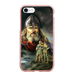 Чехол iPhone 7/8 матовый Богатырь Руси, цвет: 3D-светло-розовый