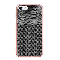Чехол iPhone 7/8 матовый Кольчуга, цвет: 3D-светло-розовый