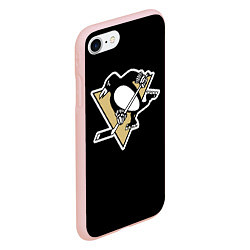 Чехол iPhone 7/8 матовый Pittsburgh Penguins: Crosby, цвет: 3D-светло-розовый — фото 2
