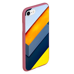 Чехол iPhone 7/8 матовый Геометрия, цвет: 3D-малиновый — фото 2