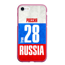 Чехол iPhone 7/8 матовый Russia: from 28, цвет: 3D-малиновый