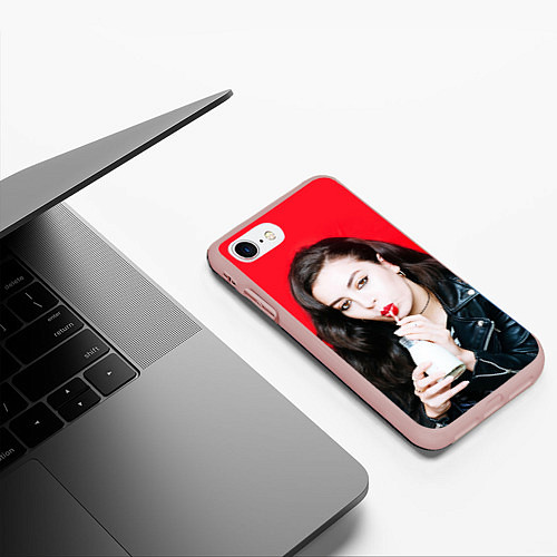 Чехол iPhone 7/8 матовый Charli XCX / 3D-Светло-розовый – фото 3