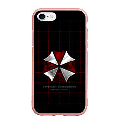 Чехол iPhone 7/8 матовый Umbrella Corporation - 2, цвет: 3D-светло-розовый