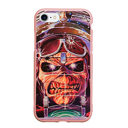 Чехол iPhone 7/8 матовый Iron Maiden: Dead Rider, цвет: 3D-светло-розовый