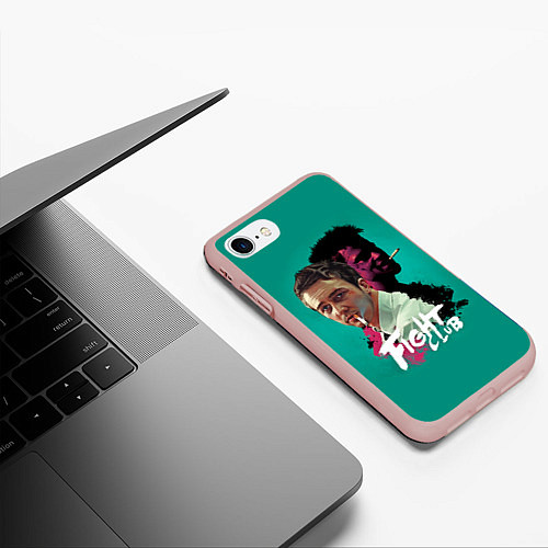Чехол iPhone 7/8 матовый Fight Club Stories / 3D-Светло-розовый – фото 3