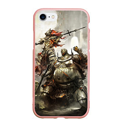 Чехол iPhone 7/8 матовый Dark Souls, цвет: 3D-светло-розовый