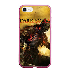 Чехол iPhone 7/8 матовый Dark Souls: Braveheart, цвет: 3D-малиновый