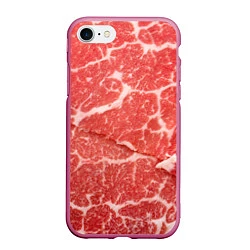 Чехол iPhone 7/8 матовый Кусок мяса, цвет: 3D-малиновый