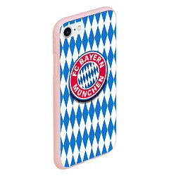 Чехол iPhone 7/8 матовый FC Bayern Munchen, цвет: 3D-светло-розовый — фото 2