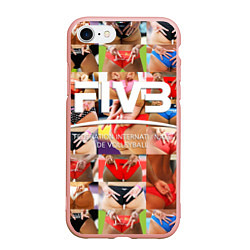 Чехол iPhone 7/8 матовый Волейбол скрытые знаки FIVB