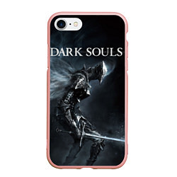 Чехол iPhone 7/8 матовый Dark Souls, цвет: 3D-светло-розовый