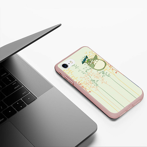 Чехол iPhone 7/8 матовый Тоторо / 3D-Светло-розовый – фото 3