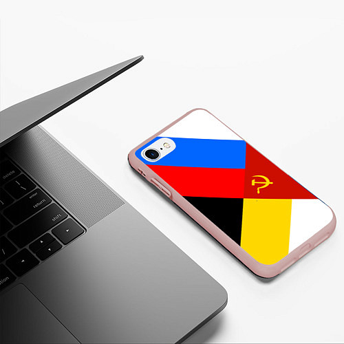 Чехол iPhone 7/8 матовый Вечная Россия / 3D-Светло-розовый – фото 3