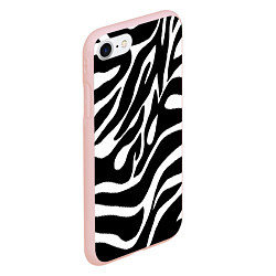 Чехол iPhone 7/8 матовый Зебра, цвет: 3D-светло-розовый — фото 2