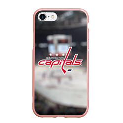 Чехол iPhone 7/8 матовый Washington Capitals, цвет: 3D-светло-розовый