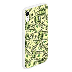 Чехол iPhone XR матовый Benjamin Franklin цвета 3D-белый — фото 2