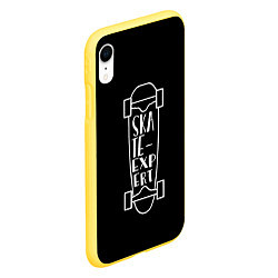 Чехол iPhone XR матовый Skate-expert, цвет: 3D-желтый — фото 2