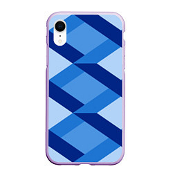Чехол iPhone XR матовый Линий геометрия, цвет: 3D-сиреневый