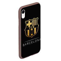 Чехол iPhone XR матовый Barcelona Gold Edition, цвет: 3D-коричневый — фото 2