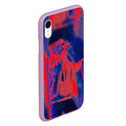 Чехол iPhone XR матовый T-Fest: Neon Style, цвет: 3D-сиреневый — фото 2