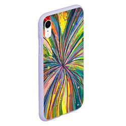 Чехол iPhone XR матовый Watercolor, цвет: 3D-светло-сиреневый — фото 2
