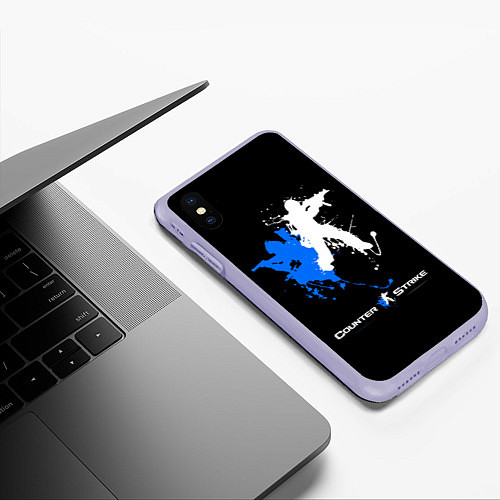 Чехол iPhone XS Max матовый Counter-Strike Spray / 3D-Светло-сиреневый – фото 3