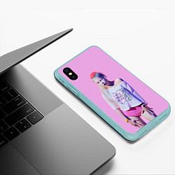 Чехол iPhone XS Max матовый Die Antwoord: I will cheat on you, цвет: 3D-мятный — фото 2
