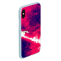 Чехол iPhone XS Max матовый Брызги красок, цвет: 3D-голубой — фото 2