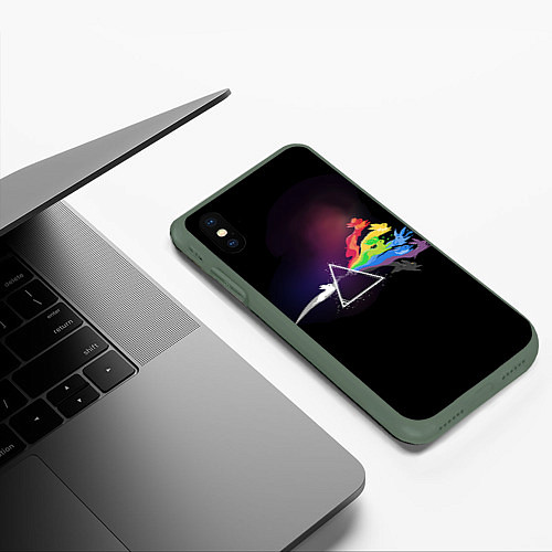 Чехол iPhone XS Max матовый Покемоны / 3D-Темно-зеленый – фото 3