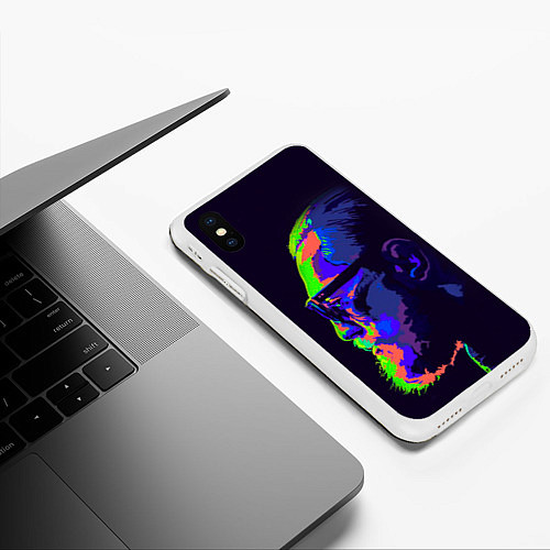 Чехол iPhone XS Max матовый McGregor Neon / 3D-Белый – фото 3