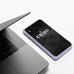 Чехол iPhone XS Max матовый CS:GO Graphite, цвет: 3D-светло-сиреневый — фото 2