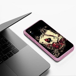 Чехол iPhone XS Max матовый Карты дьявола, цвет: 3D-розовый — фото 2