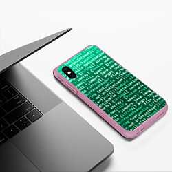 Чехол iPhone XS Max матовый Программирование 8, цвет: 3D-розовый — фото 2