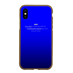 Чехол iPhone XS Max матовый BSOD, цвет: 3D-коричневый