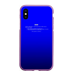 Чехол iPhone XS Max матовый BSOD, цвет: 3D-фиолетовый