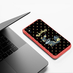 Чехол iPhone XS Max матовый Pokeball, цвет: 3D-красный — фото 2