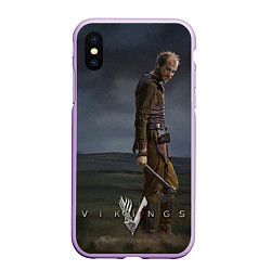 Чехол iPhone XS Max матовый Vikings: Floki, цвет: 3D-сиреневый