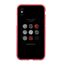 Чехол iPhone XS Max матовый Twenty one pilots: Blurrveace, цвет: 3D-красный