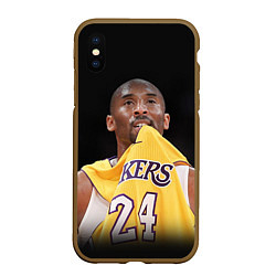 Чехол iPhone XS Max матовый Kobe Bryant, цвет: 3D-коричневый