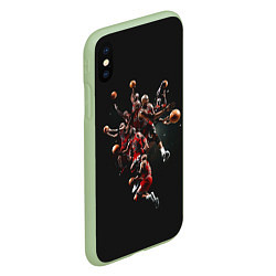 Чехол iPhone XS Max матовый Michael Jordan Style, цвет: 3D-салатовый — фото 2