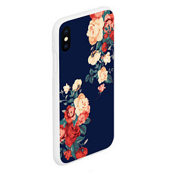 Чехол iPhone XS Max матовый Fashion flowers, цвет: 3D-белый — фото 2