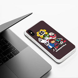 Чехол iPhone XS Max матовый Undertale 3, цвет: 3D-белый — фото 2