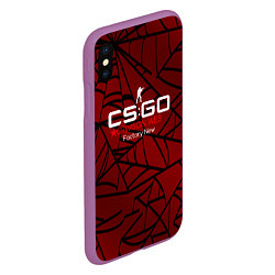 Чехол iPhone XS Max матовый Cs:go - Crimson Web Style Factory New Кровавая пау, цвет: 3D-фиолетовый — фото 2